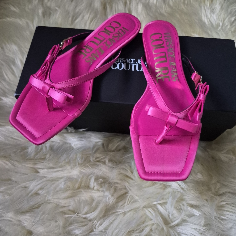 NWB, Versace Jeans Couture Pink Millie Sandals